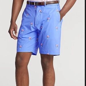 RLX Polo Ralph Lauren Performance Golf Shorts Size 32 Flamingo Blue